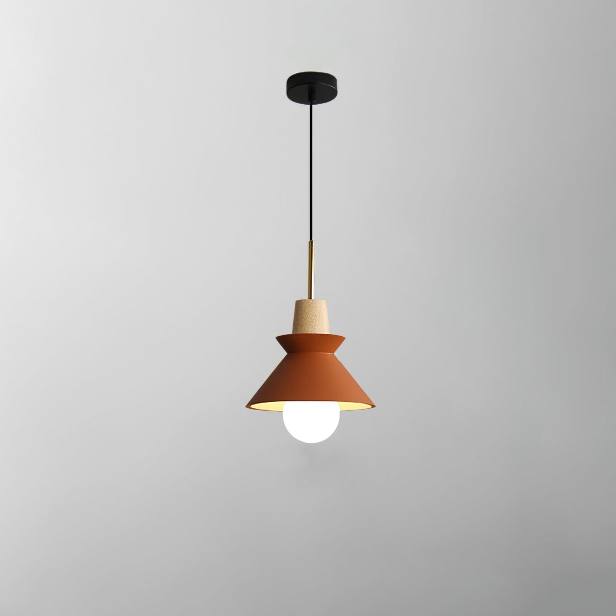 Resin Wood Hanging Light 9 in for Kitchen Island Dining Table Adjustable Ceiling Fixture E26 LED Compatible Scandinavian Modern