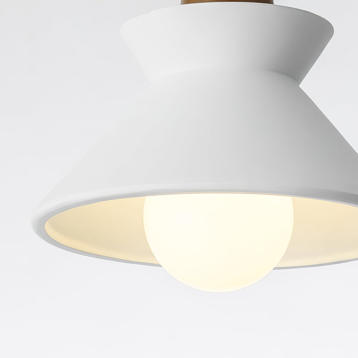 Resin Wood Hanging Light 9 in for Kitchen Island Dining Table Adjustable Ceiling Fixture E26 LED Compatible Scandinavian Modern