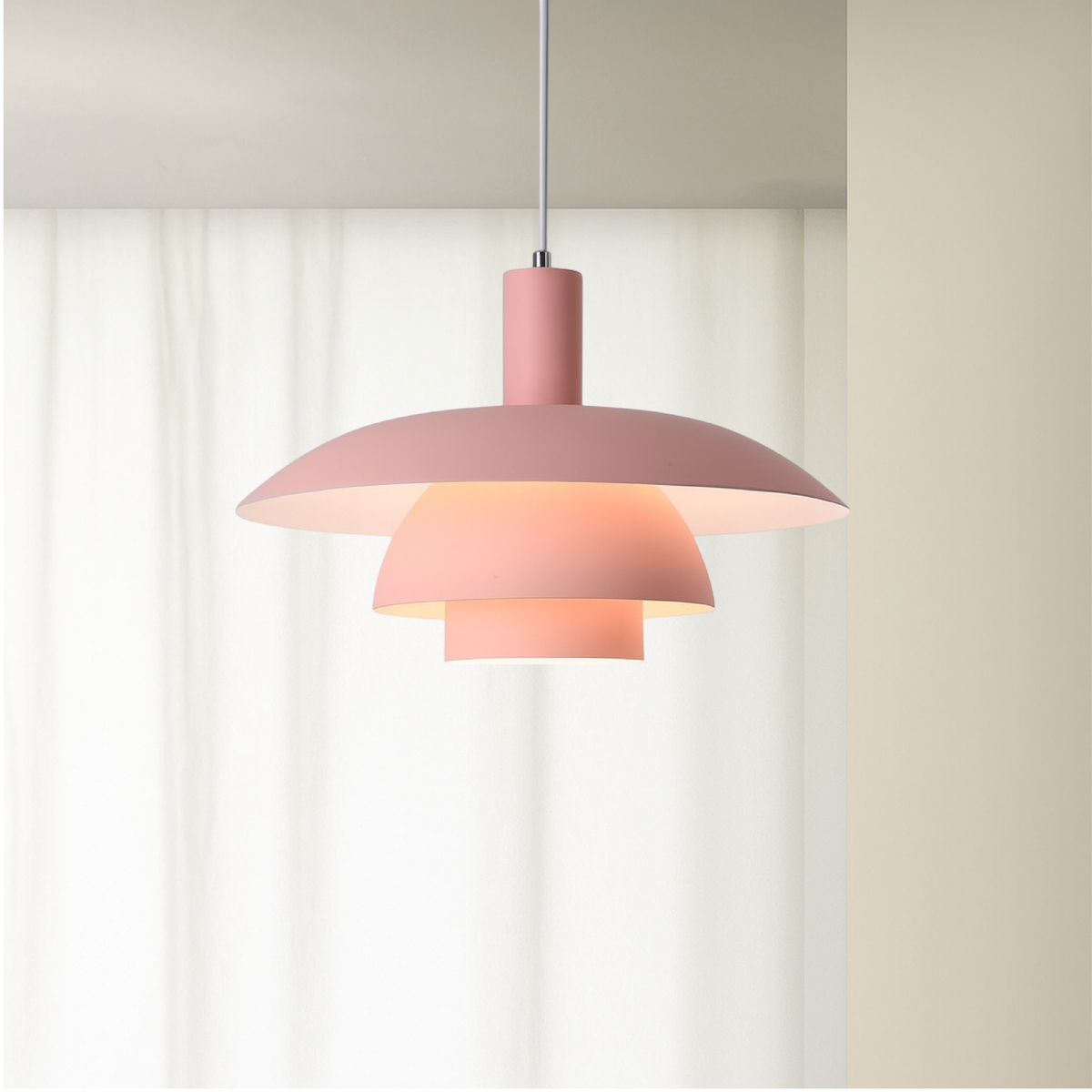 Lámpara colgante escandinava Ortekor | Lámpara LED regulable con diseño ecológico | Perfecta para islas de cocina e interiores modernos