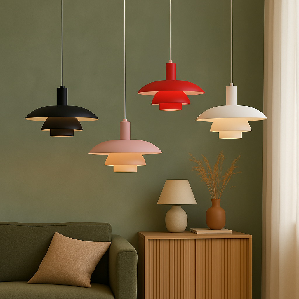 Lámpara colgante escandinava Ortekor | Lámpara LED regulable con diseño ecológico | Perfecta para islas de cocina e interiores modernos