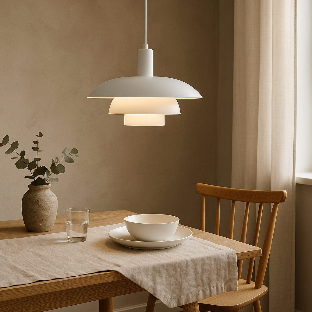 Lámpara colgante escandinava Ortekor | Lámpara LED regulable con diseño ecológico | Perfecta para islas de cocina e interiores modernos