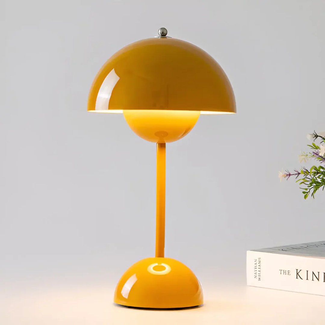 Scandinavian Table Lamp with Wireless Control & Adjustable Brightness | Cordless Design for Stylish Home Ambiance
