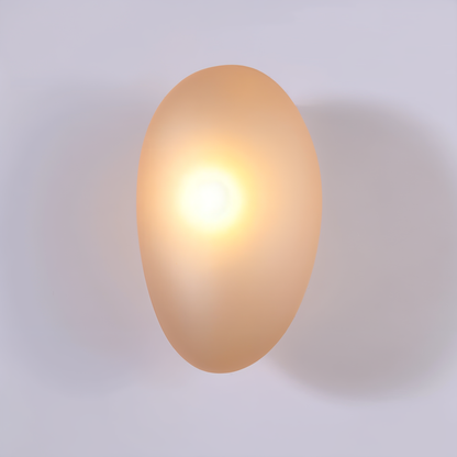 Pebble Scandinavian Wall Lamp with Warm White LED Light – Elegant Glass Design
