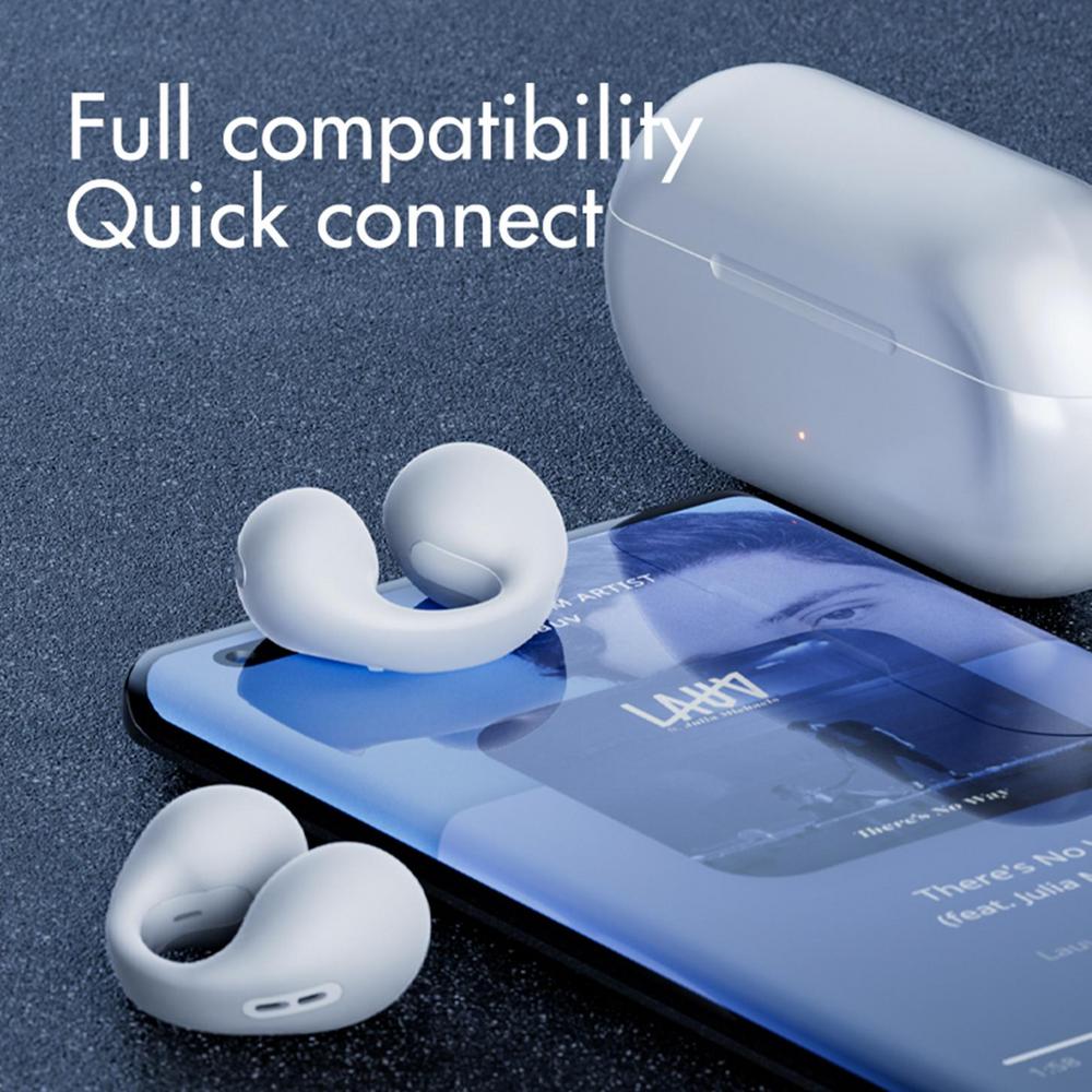 Wireless Bone Conduction Headphones Open-Ear Bluetooth Earbuds for Running Sports Cycling Workout Outdoor Activities Safe Awareness Sound