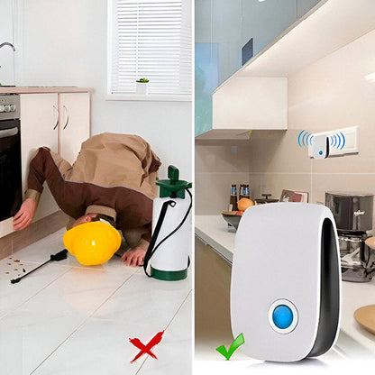 Ultrasonic Pest Repeller for Mosquitoes Mice Ants Roaches | Indoor Electronic Bug Control Device Chemical-Free Non-Toxic | Safe for Kids Pet