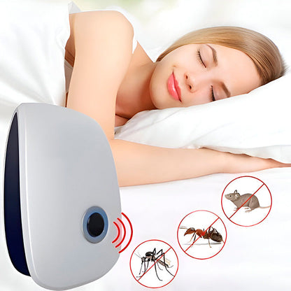 Ultrasonic Pest Repeller for Mosquitoes Mice Ants Roaches | Indoor Electronic Bug Control Device Chemical-Free Non-Toxic | Safe for Kids Pet