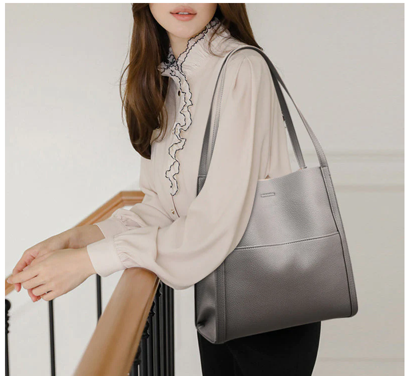 Genuine Leather Crossbody Shoulder Bag with Magnetic Closure for Women – Spacious Everyday Handbag for iPad Mini, Wallet & Essentials – Clas