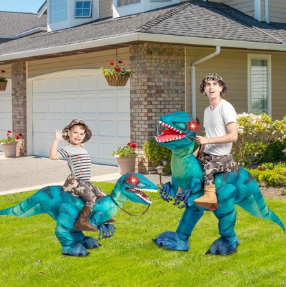 Halloween Costume for Adults and Kids, Inflatable Dinosaur Costume for Men and Women, Funny Blow Up Costume for Party