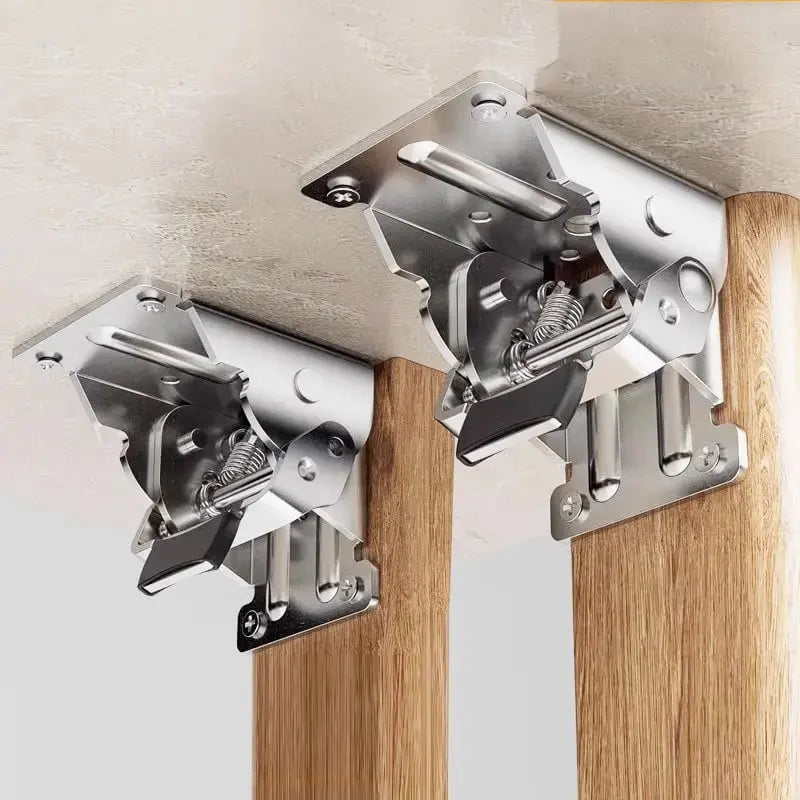 Heavy-Duty Steel Wall Bracket for Folding Tables and Workbenches – 496 lb Capacity, Auto-Lock Support, Space-Saving Design for Garage, Kitch