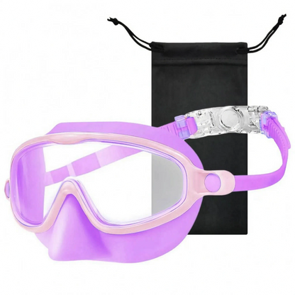 Kids Swimming Goggles with Full Face Coverage & Nose Guard for Learn-to-Swim, Pool Training