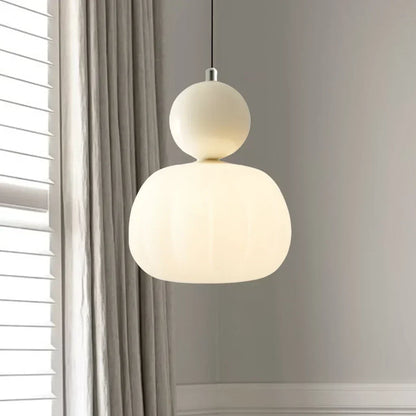 Spherical Hanging Light Fixture 6.3 Inch Beige PMMA Shade for Kitchen Island Dining Room Overhead Accent Modern Globe Ceiling Lamp Metal Fra