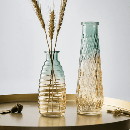 Gradient Glass Bottle Vases
