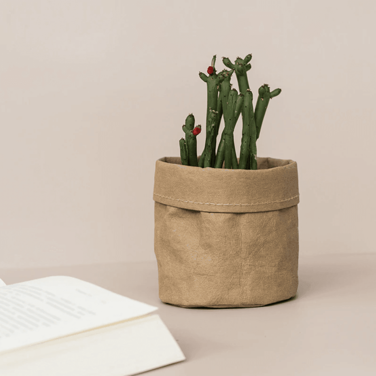 Vintage Fabric Planter Basket