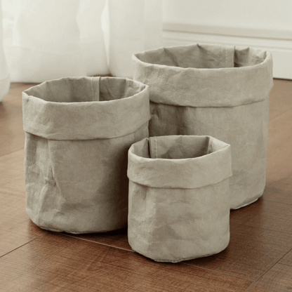 Vintage Fabric Planter Basket