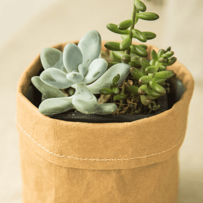 Vintage Fabric Planter Basket