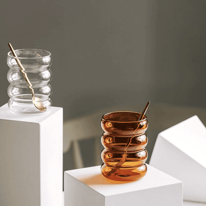 Vibrant Bubble Glass Beverage Cups