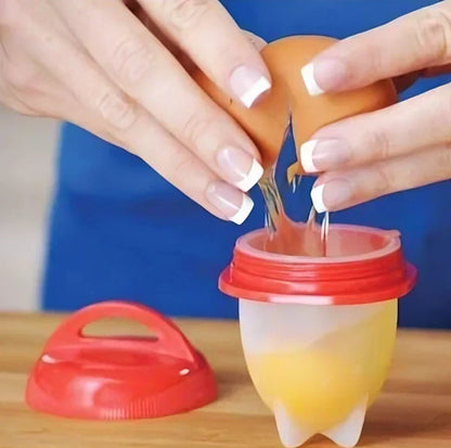 Shell-Free Silicone Egg Poacher Cups for Boiled Eggs, Poaching, Meal Prep | Food-Grade BPA-Free Kitchen Accessory