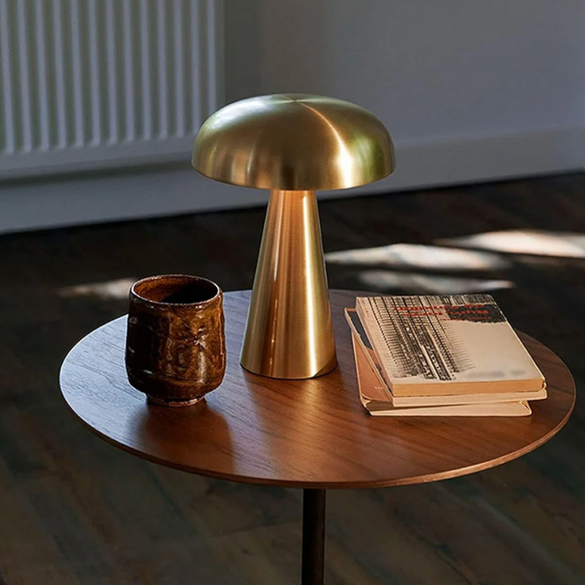 Rechargeable Touch Control Nightlight with 3 Color Temperatures for Bedroom Nursery Desk Decor Cordless Metal Table Light 8 Inches