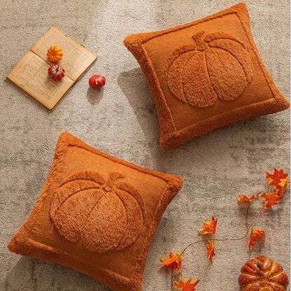Iverra Plush Cushion Cover - Textured Autumn Design