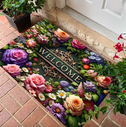 Roselle™ - Elegant Floral Welcome Mat