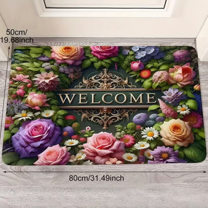 Roselle™ - Elegant Floral Welcome Mat