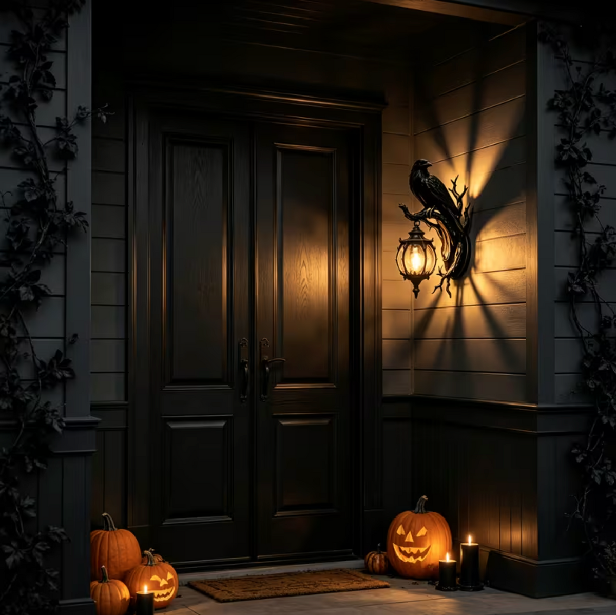 Nevermore™ – Raven Lantern Wall Lamp