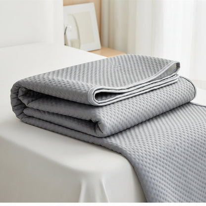 Foldable Cooling Sleep Mat for Summer – Breathable Waffle Texture Bed Pad with Soft Touch Surface – Portable Bedding Topper for Hot Weather