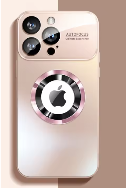 Glossy Magnetic Snap-On iPhone Case with MagSafe Compatibility for Wireless Charging | Premium Mirror Finish Protective Cover | Slim Lightwe