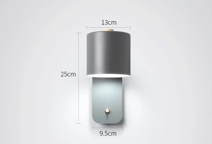Metal Wall Sconce with On/Off Switch – LED Reading Light for Bedroom, Living Room & Hallway – Modern Minimalist Lighting Fixture