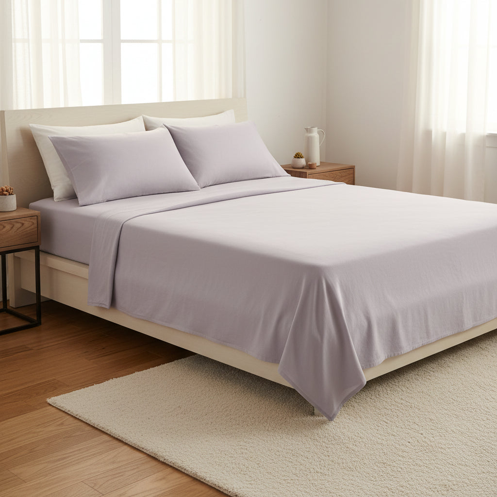 Temperature-Regulating Bamboo Viscose Sheet Set with Stay-Put Deep Pockets – Full, Queen & King Available