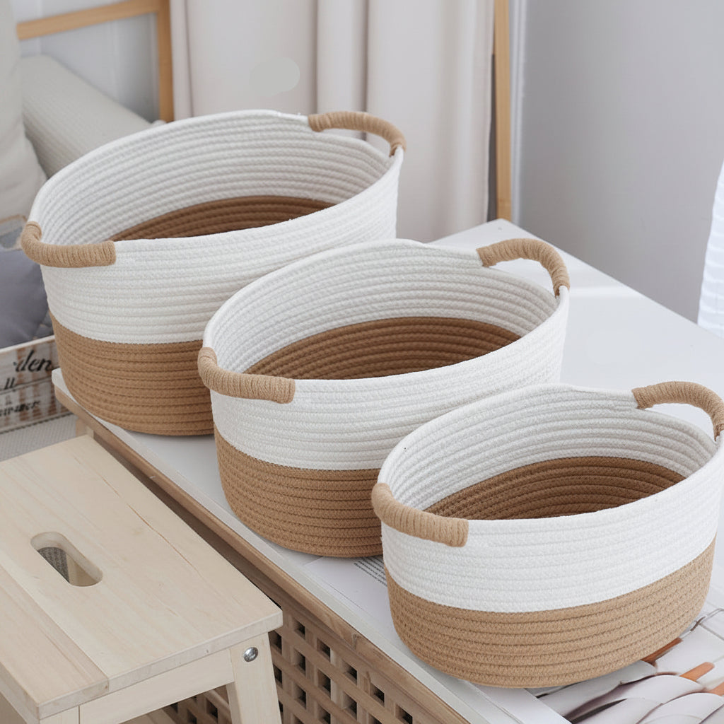 COZYCARRY – Multifunctional Woven Basket Stylish Storage Design