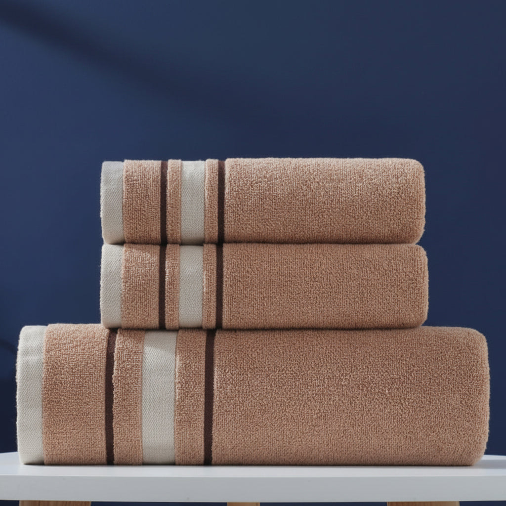 Plush Cotton Bath Towel Set – Ultra-Soft Absorbent Bathroom Towels for Home, Guest Bath, Shower & Spa – Classic Everyday Comfort