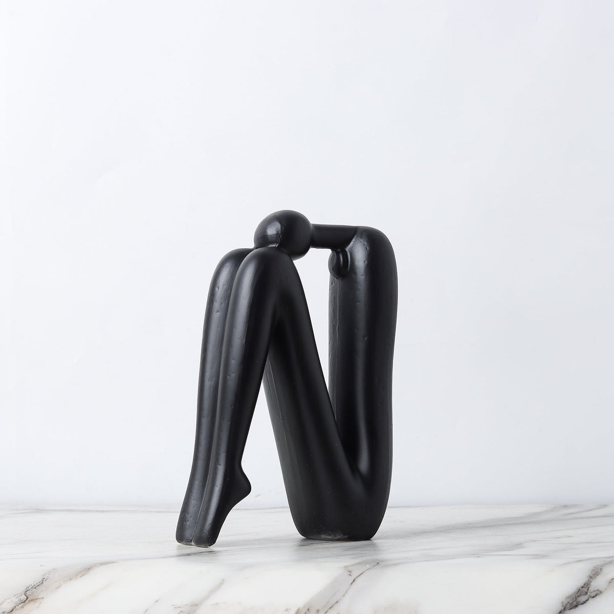 Sculptura Modern Bookends - White Porcelain, Decorative Sculptural Design
