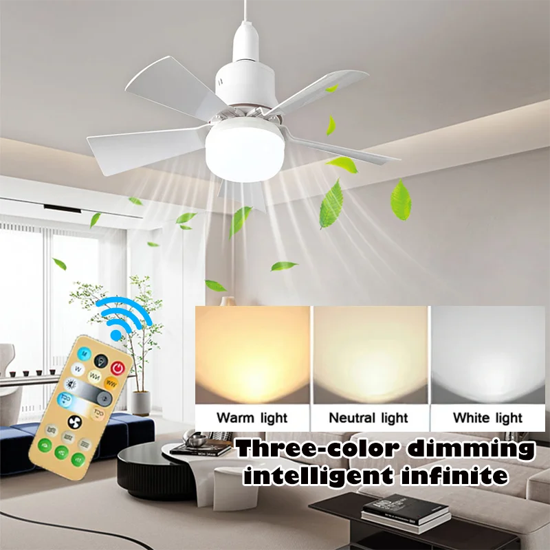 Multifunctional Ceiling Fan Light | 30W LED Dimming with Remote Control for Year-Round Comfort