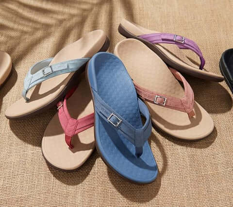 Orthopedic Arch Support Sandals for Women – Cushioned Footbed Slip-On Comfort Slides for Plantar Fasciitis & Flat Feet Relief