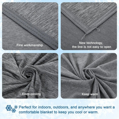 CoolVIA | Breathable Cooling Blanket with Temperature Regulation | Lightweight Design for Year-Round Comfort