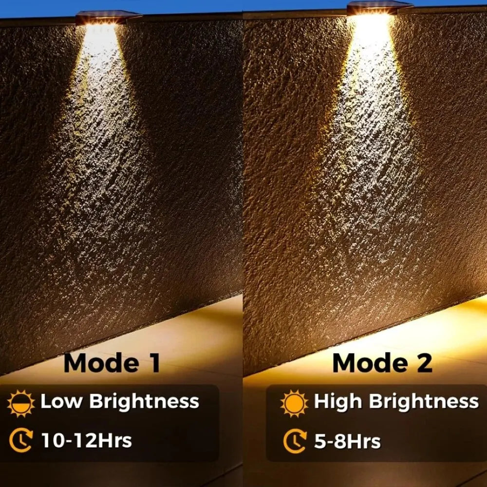 Outdoor Garden Pathway Lights Solar Powered 2-Pack with Dusk-to-Dawn Sensor Waterproof IP44 Dimmable LED Landscape Accent Lighting for Patio