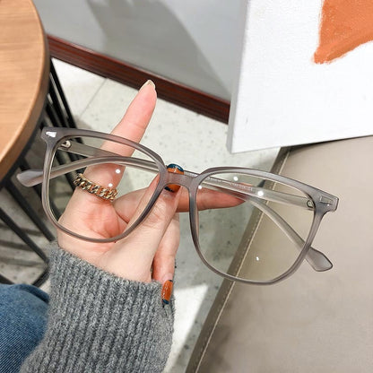 Square Frame Nearsighted Prescription Glasses with Blue Light Filter | Anti-Glare Myopia Eyeglasses for Men & Women | Lightweight Diopter