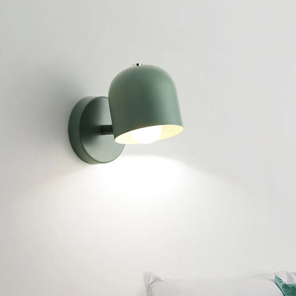 Compact Glass Shade Sconce Light 6.7 Inches Iron Flush-Mount Fixture Bedside Hallway Ambient Lighting Wall or Ceiling Mount Modern Minimalis