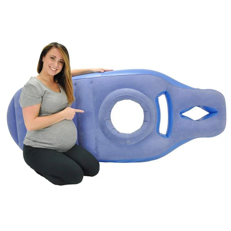 Inflatable Maternity Support Pillow for Pregnancy & Postpartum Relief – Full Body Cushion for Sleep, Yoga & Back Pain