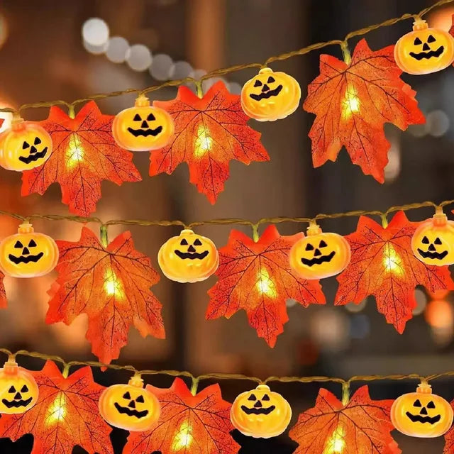 Guirnalda de luces AutumnAura - LED de bajo consumo, decoración de Halloween otoñal