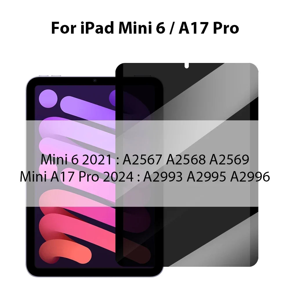 Anti-Spy Tempered Glass iPad Shield – Privacy Viewing Angle Control Screen Guard