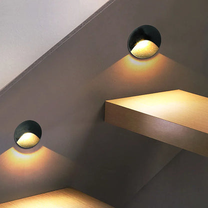 Recessed LED Step Light Fixture 3W Outdoor Weatherproof Stair and Pathway Wall Mount Lighting for Deck Porch Garden Exterior Illumination