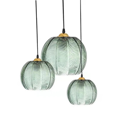 Botanical Glass Pendant Fixture E27 Socket Overhead Lighting for Kitchen Island Dining Table Modern Farmhouse Home Decor