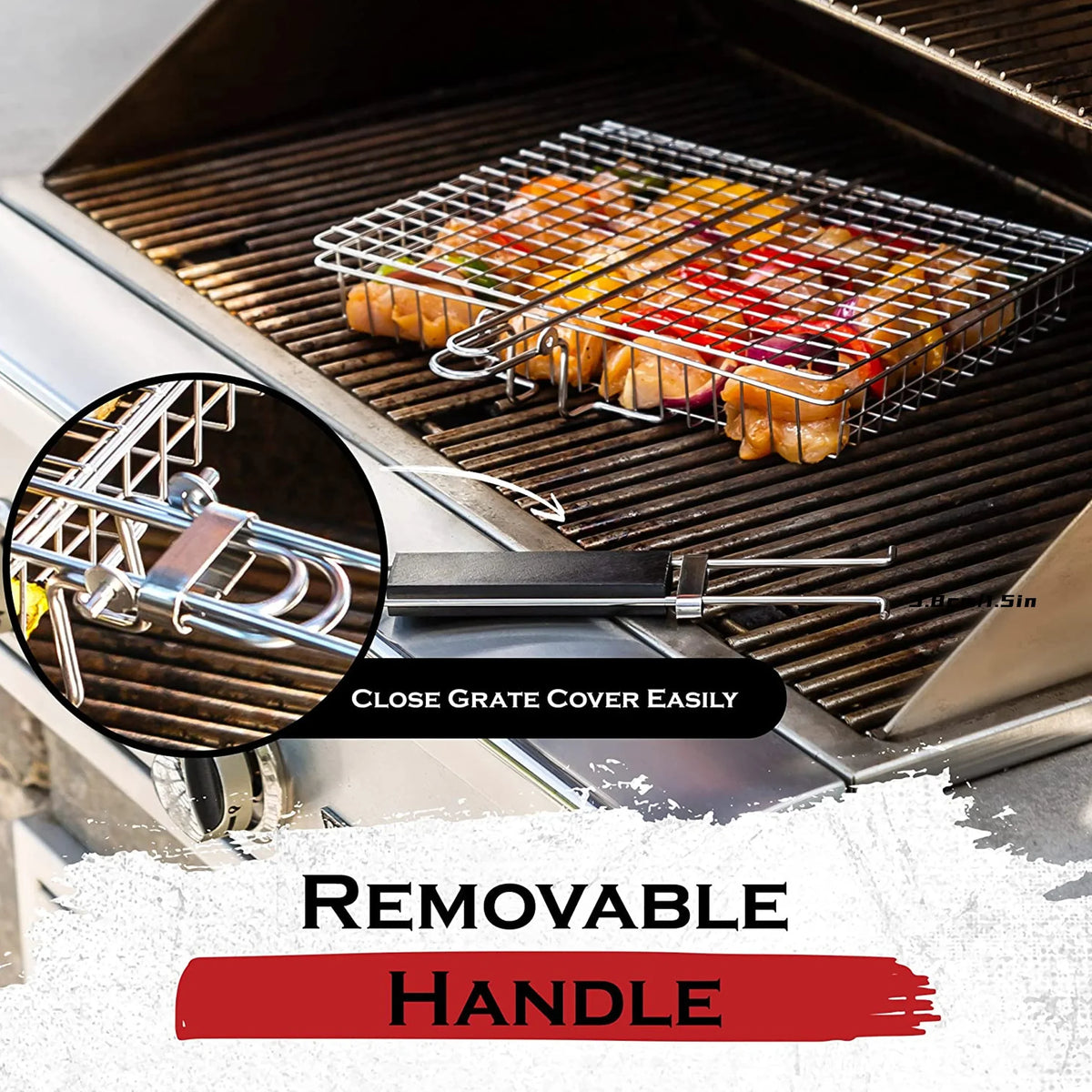 Cesta para verduras a la parrilla, cesta plegable para pescado con revestimiento antiadherente, accesorios de acero inoxidable para barbacoa