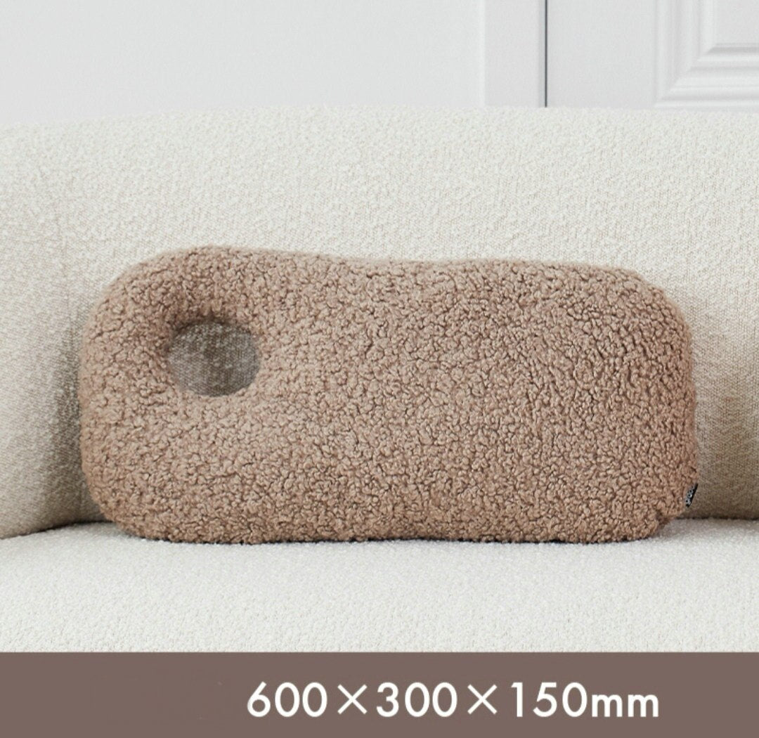 Fluffy Pebble Floor Cushions in Stone Shape | Plush Pillows for Home Decor