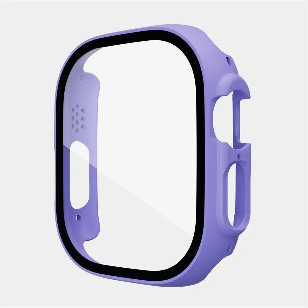 Protective Shell with Tempered Glass Screen Guard for 49mm Apple Watch Ultra Series – Full-Body Snap-On Design