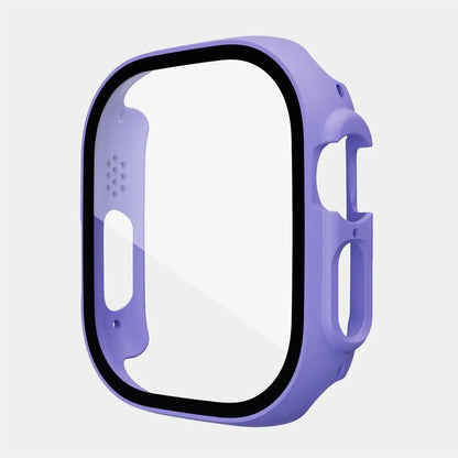 Protective Shell with Tempered Glass Screen Guard for 49mm Apple Watch Ultra Series – Full-Body Snap-On Design