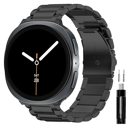 Stainless Steel Link Band for Galaxy Watch 9, Watch 8 & Watch 8 Classic – Premium Metal Bracelet Strap with Quick-Release Links – Fits