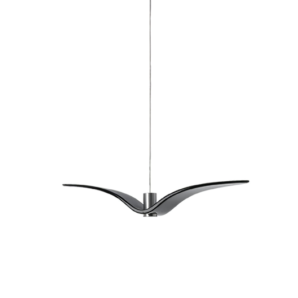Sculptural Bird Ceiling Fixture with Adjustable Height LED Hardwired Suspension for Kitchen Islands Dining Tables Living Spaces in White or